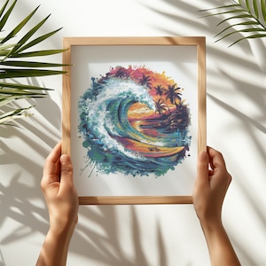 Sea Wave Cross Stitch Pattern, Ocean Cross Stitch Chart, Counted, Seascape Cross Stitch Pdf, Beach Cross Stitch Designs, Gifts For Him