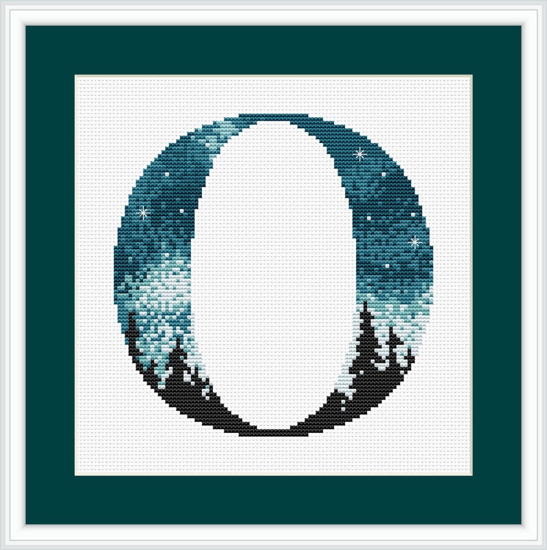 Letter Cross Stitch Pattern Monogram Cross Stitch Chart Customise Name