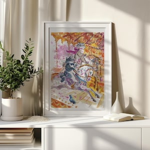 Cross Stitch Pattern With Two Cats, Watercolor Embroidery Pattern, Pet Cross Stitch Art, Saga File, Diy Gifts For Cat Lover
