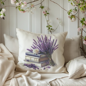 Patrón de punto de cruz floral Libro de acuarela Muestrario de punto de cruz Patrón de bordado de lavanda Gráficos de punto de cruz contados Regalo de inauguración de la casa
