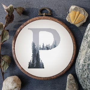 Tabla de punto de cruz con nombre personalizado, patrón de bordado de letras, patrón de punto de cruz con monograma, punto de cruz fácil, regalos personalizados