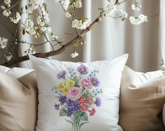 Kruissteekpatroon pdf, getelde kruissteektabellen, bloemen borduurontwerpen, geboorte bloem kruissteekkunst, gepersonaliseerde moedercadeaus