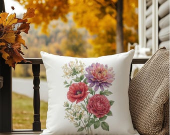 Aangepaste geboorte boeket bloemen Kruissteekkunst, bloemen kruissteekpatroon, getelde borduurpatronen, borduurontwerp, gepersonaliseerd cadeau