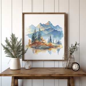Kreuzstichmuster Berg Wald Landschaft Kreuzstichmuster Wilde Natur Kreuzstichmuster Kreuzstich Art Vater Geschenk