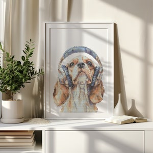 Cross Stitch Pattern Pdf With Beagle Dog Embroidery Design, Pet Cross Stitch Chart, Counted, Easy Cross Stitch Sampler, Dog Mom Gifts