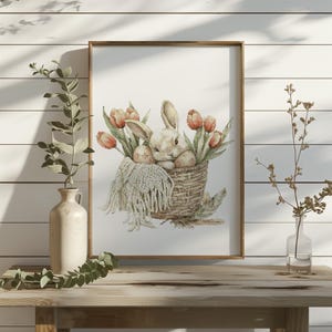 Cross Stitch Pattern With Cute Bunny Easter Cross Stitch PDF Floral Cross Stitch Designs Embroidery Designs Cottagecore Cross Stitch Pattern