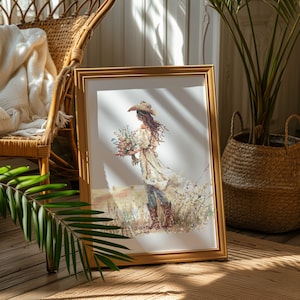 Cowgirl Cross Stitch Pattern Pdf Watercolor Cross Stitch Charts Modern Western Embroidery Designs Counted Cross Stitch Samplers Digital File