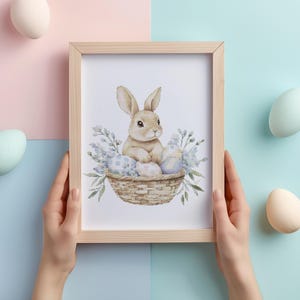 Cross Stitch Pattern With Easter Bunny, Modern Cross Stitch Designs, Easter Embroidery File, Spring Cross Stitch Chart, Cross Stitch Scheme