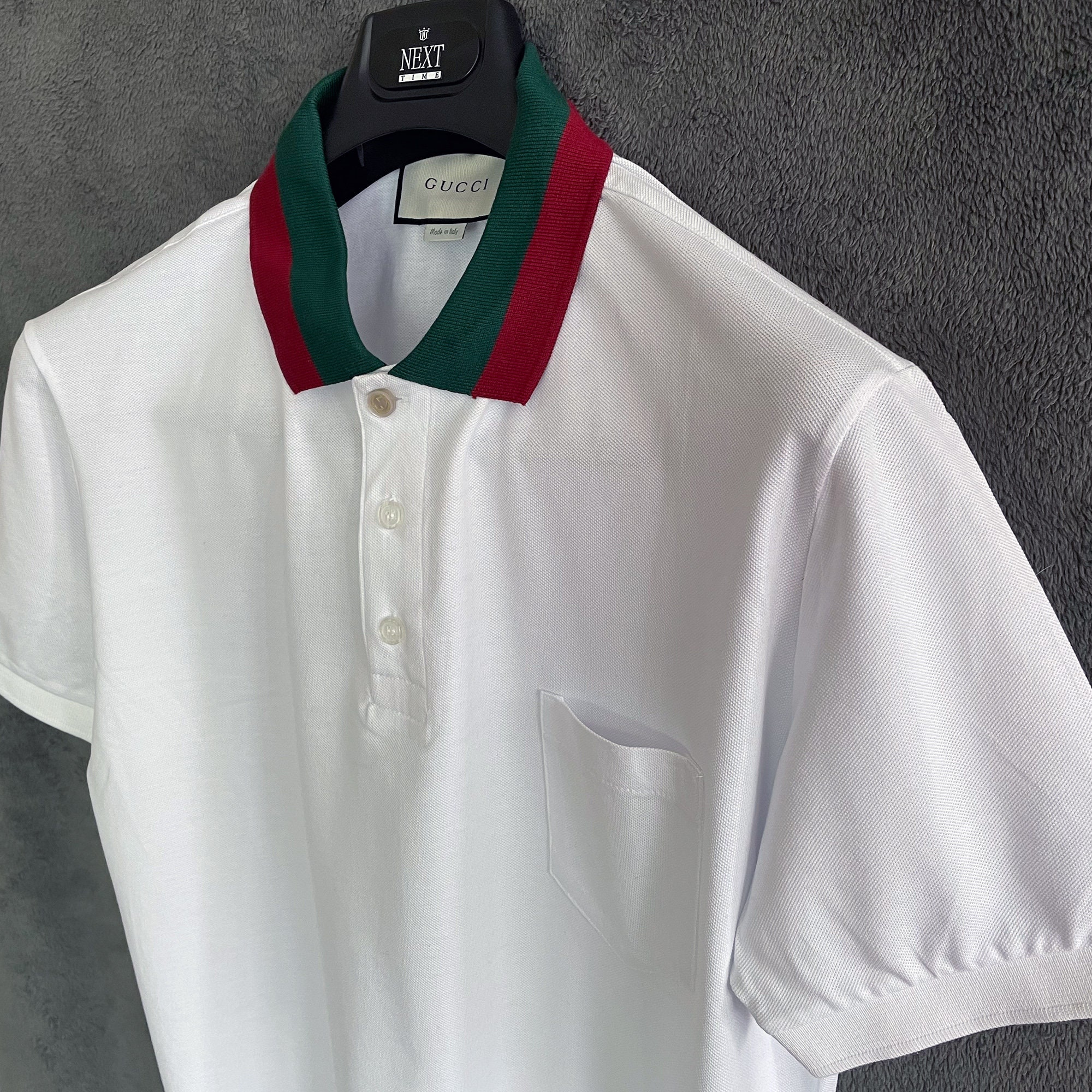 Vintage Gucci White Polo Shirt With 