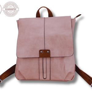 Rucksack Damen Trendig und umweltfreundlich Entdecken Sie unseren Veganen Lederrucksack für Frauen Ihr perfektes Accessoire rosé