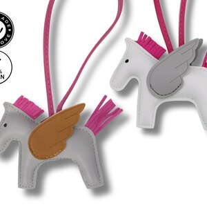 Bag Charm Horse Handmade Soft, Vegan Leather Keychain,Horse Bag Charm, Keychain Horse, Handmade Accessories image 5
