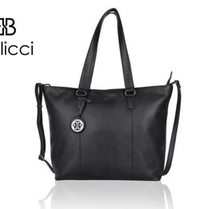 Shoulder bag Bellici Leather Shopper Bag Schwarz