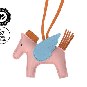 Bag Charm Horse Handmade Soft, Vegan Leather Keychain,Horse Bag Charm, Keychain Horse, Handmade Accessories Pink