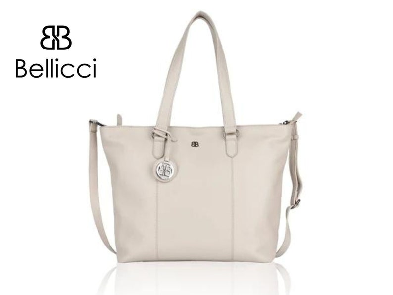 Shoulder bag Bellici Leather Shopper Bag Beige