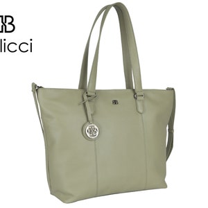 Shoulder bag Bellici Leather Shopper Bag Oliv grün