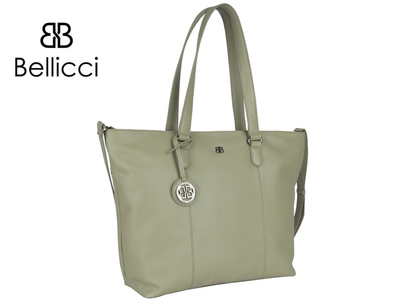 Shoulder bag Bellici Leather Shopper Bag Oliv grün