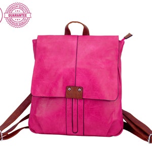 Rucksack Damen Trendig und umweltfreundlich Entdecken Sie unseren Veganen Lederrucksack für Frauen Ihr perfektes Accessoire Pink