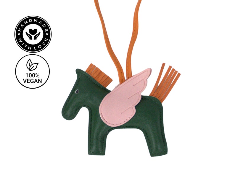 Taschenanhänger Pferd Handgemachte Weich, Vegan Leder Schlüsselanhänger,Pferd Bag Charm, Schlüsselanhänger Pferd, handgefertigte Accessoires Bild 9