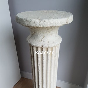 Griekse decoratieve zuil, trouwpilaarstijl, oude Romeinse zuil, voet voor bloemenpot, 75 cm hoog