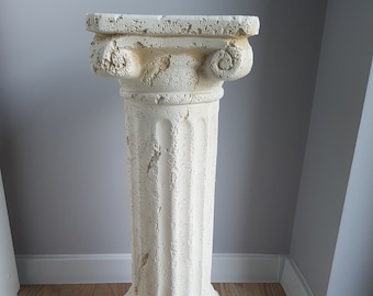 Nachahmung der alten Ecru-Säule im griechischen Stil, antike Säule, Hochzeitsdekoration, Säule, 63 cm hoch