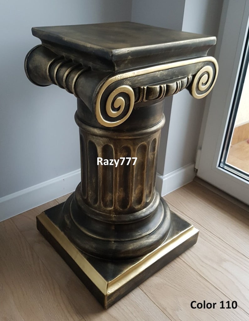 Colonna Decorativa Fioriera Piedistallo Bianco Podio 97cm Postument Giardino Neu