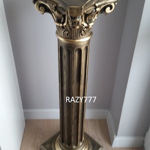 Griechischer Säulenstil, antike römische Säule, dekorativer Standsockel für Statue, Hochzeitssockel für Pflanzenblumen mit Gold, 100 cm