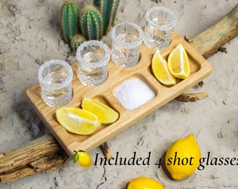 Personalized Tequila Flight Board, Wood Shot Glass Holder, Shot Glass Serving Tray, Tequila Party Tray, Tequila Shot Board