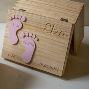 Personalized Baby Memory Box – Custom Keepsake for Newborns
