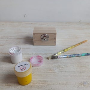Keepsake Box With Lid, Small wood Unfinished Plain DIY Craft Storage Jewelry Gift box Craft