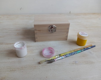 Keepsake Box With Lid, Small wood Unfinished Plain DIY Craft Storage Jewelry Gift box Craft