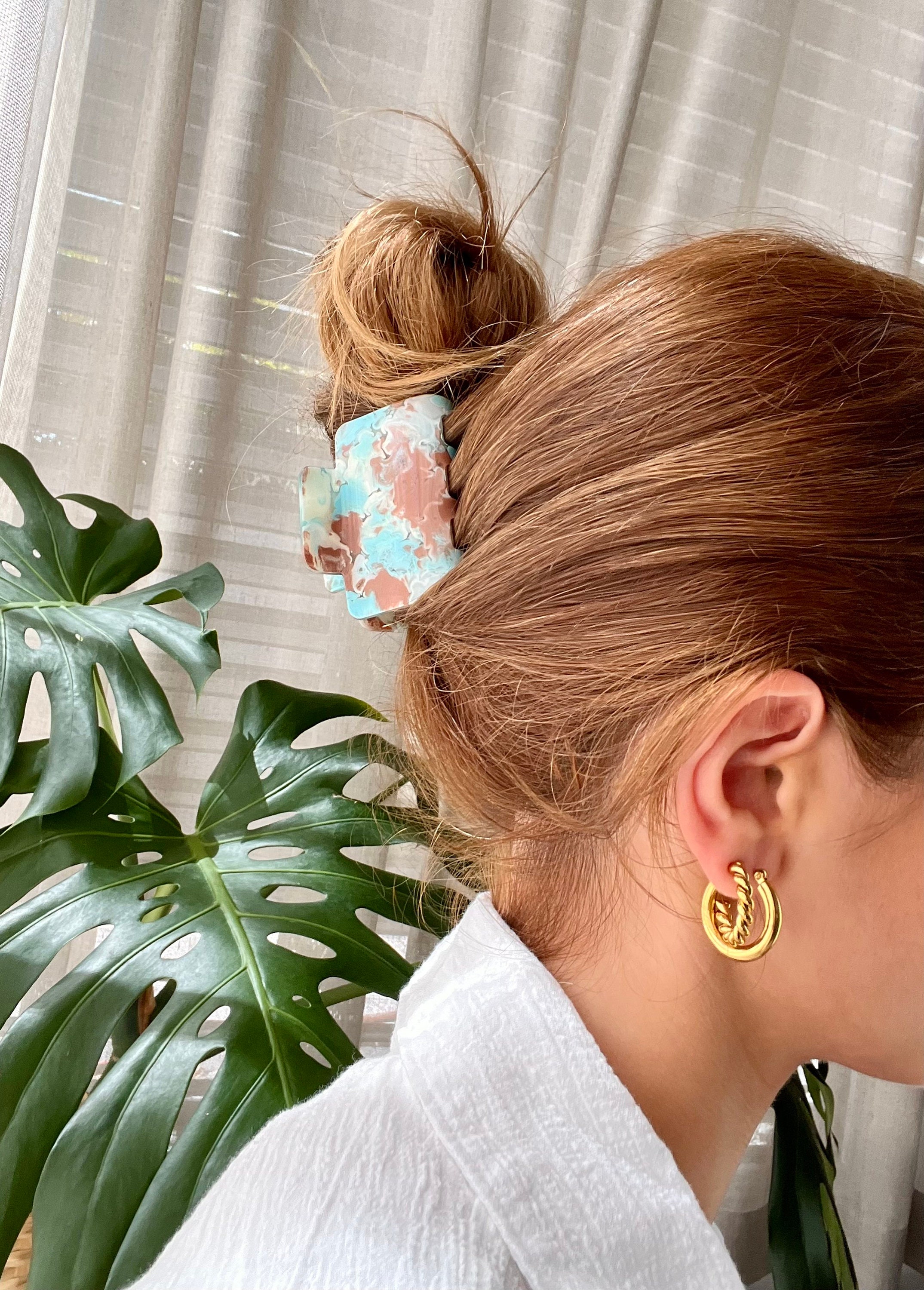 Emma Gold Hoop Earrings – Thick Chunky Hoop Earrings