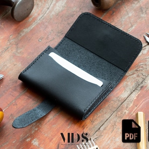 Modelo de couro em PDF para porta-cartões, modelo de porta-cartões em PDF, modelo de carteira para cartão de visita em PDF, modelos de couro