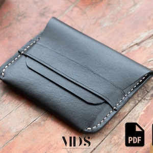 Leder Klappe Brieftasche Muster PDF, Leder Kartenhalter PDF Vorlage, Visitenkartenhalter Vorlage, Leder SVG, Kartenetui Muster
