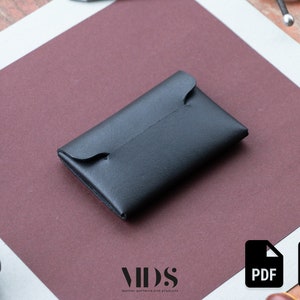 Leather Origami Wallet Pattern PDF/Non-stitched Leather Card holder digital template/A4 and US Letter Size/Laser Cut Format(CDR)