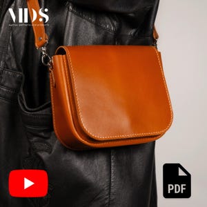 Leder Crossbody Bag PDF Muster, Satteltasche Muster, Leder Schultertasche Vorlage , Ledertasche Muster, Leder Geldbörse PDF, Leder DIY