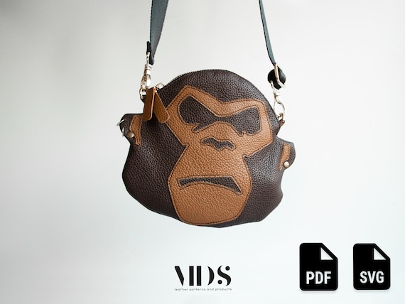 Leather Bag Pattern PDF Leather Monkey Bag Pattern Template 