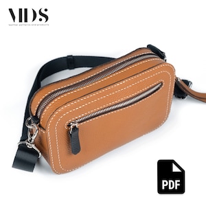 Crossbody Bag Leder Schnittmuster, Leder Schultertasche PDF Schnittmuster, Handtasche Schnittmuster, Ledertasche Schnittmuster, Leder DIY, Satteltasche