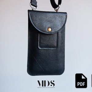 Leather Phone Bag Pattern PDF, Leather Phone Bag Pattern Template, Leather Bag PDF, Leather Patterns