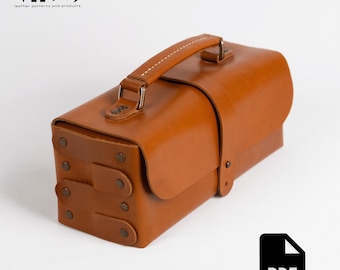 Stitchless Leather Dopp Kit Pattern, Toiletry Bag PDF Pattern, Origami Dopp Kit Template, Groomsmen Bag Pattern, Travel Bag Pattern