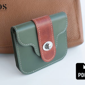 Leather Wallet Pattern PDF, Leather Wallet Zipper Pattern, Leather Accordion Wallet, Leather Wallet Template, Women's Wallet Pattern