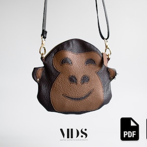 Leather Crossbody Bag Pattern PDF, Monkey Bag Pattern Template, Leather Bag PDF, Leather Patterns