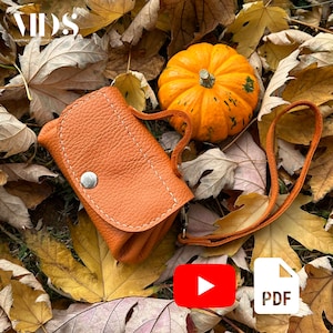Beutel Brieftasche 3 Abschnitt PDF Muster, kleine Geldbörse Muster, Leder Nicht-Stich Beutel PDF Vorlage, kleine Leder Münzbeutel Muster SVG