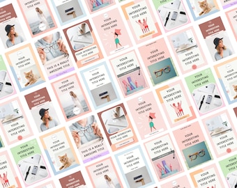 Pastel Pinterest Templates for Canva