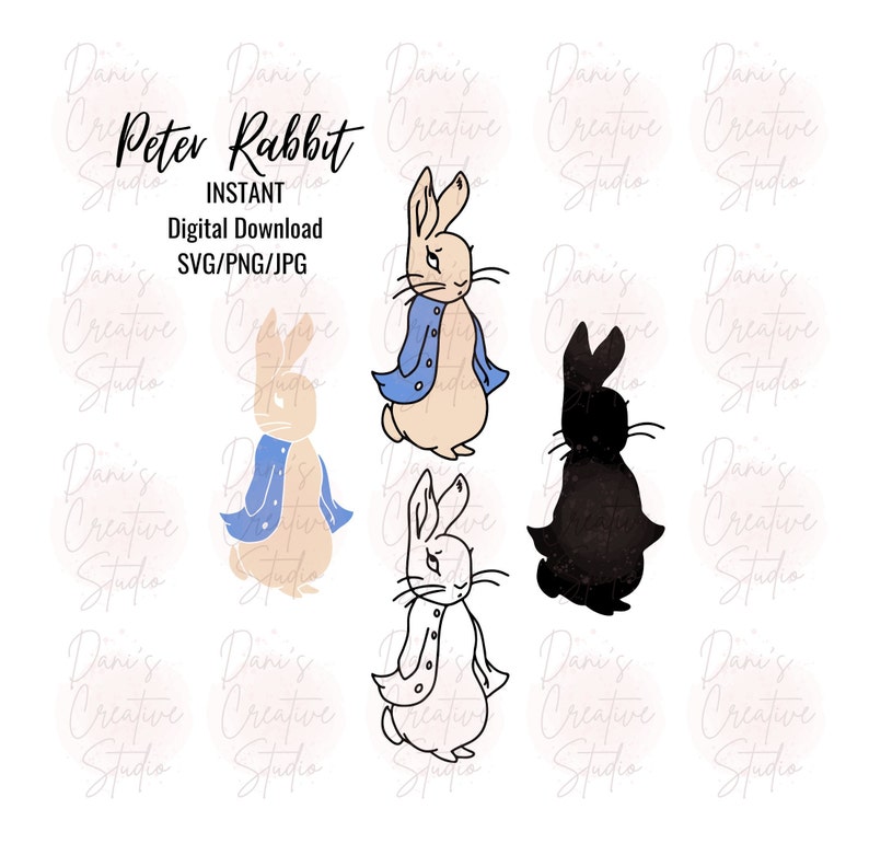 Peter Rabbit Svg/peter Rabbit Layered Cut File/ Peter Rabbit - Etsy
