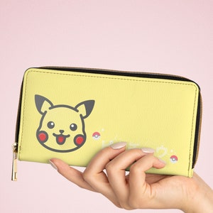 Kawaii Cartoon Zipper Leather Wallet for Women Wallet Gift for her Gift for Kid Gift for Girl Cute Wallet Premium Wallet Anime Wallet Custom