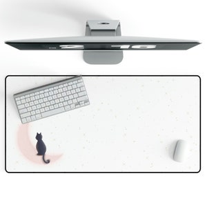 Cat Gaming Desk Mats for Gamers Gift for her Gift for him Desk Set up Gaming Room Decor Gift Birthday Gift Desk Accessories Custom Desk Mat