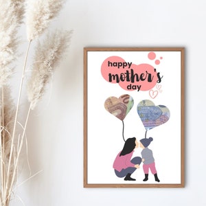 Mother’s Day cash gift I Gift idea I Template to print I Mother and child I to download