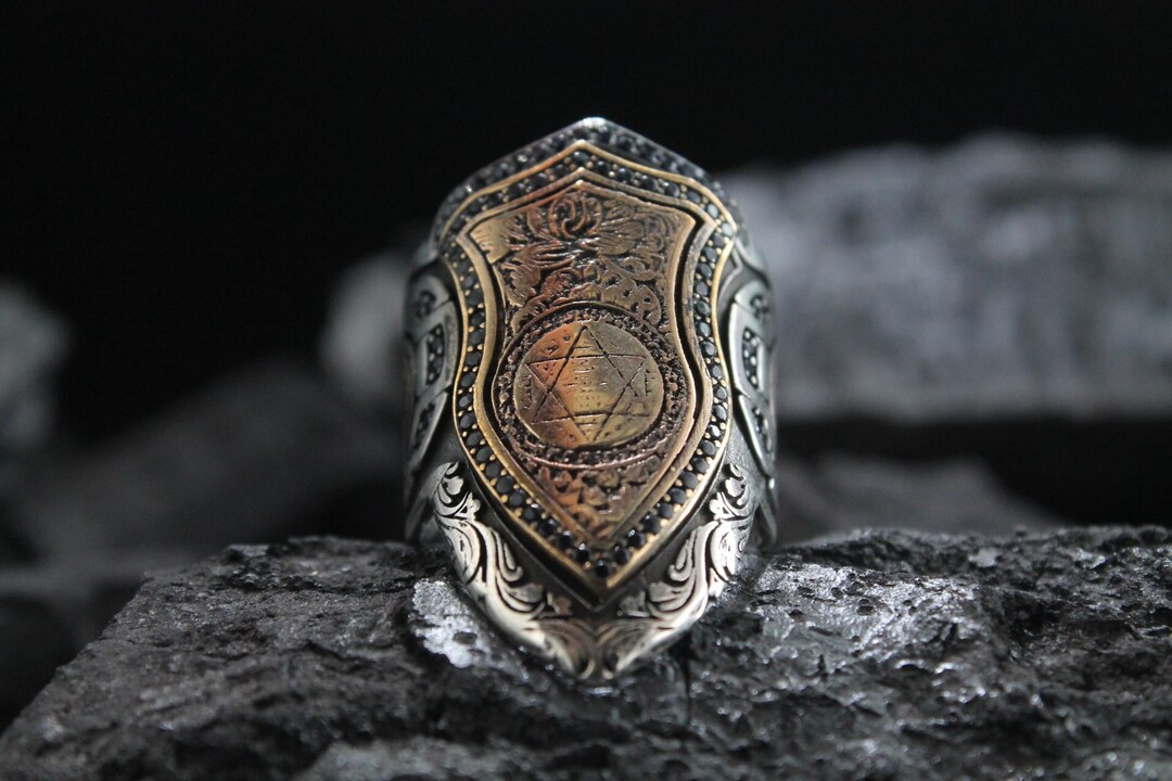Seal of Solomon Protection Ring, King Solomon Ring, Religious Gift for ...