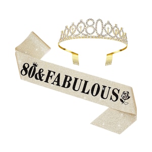 80th 2024 birthday tiara