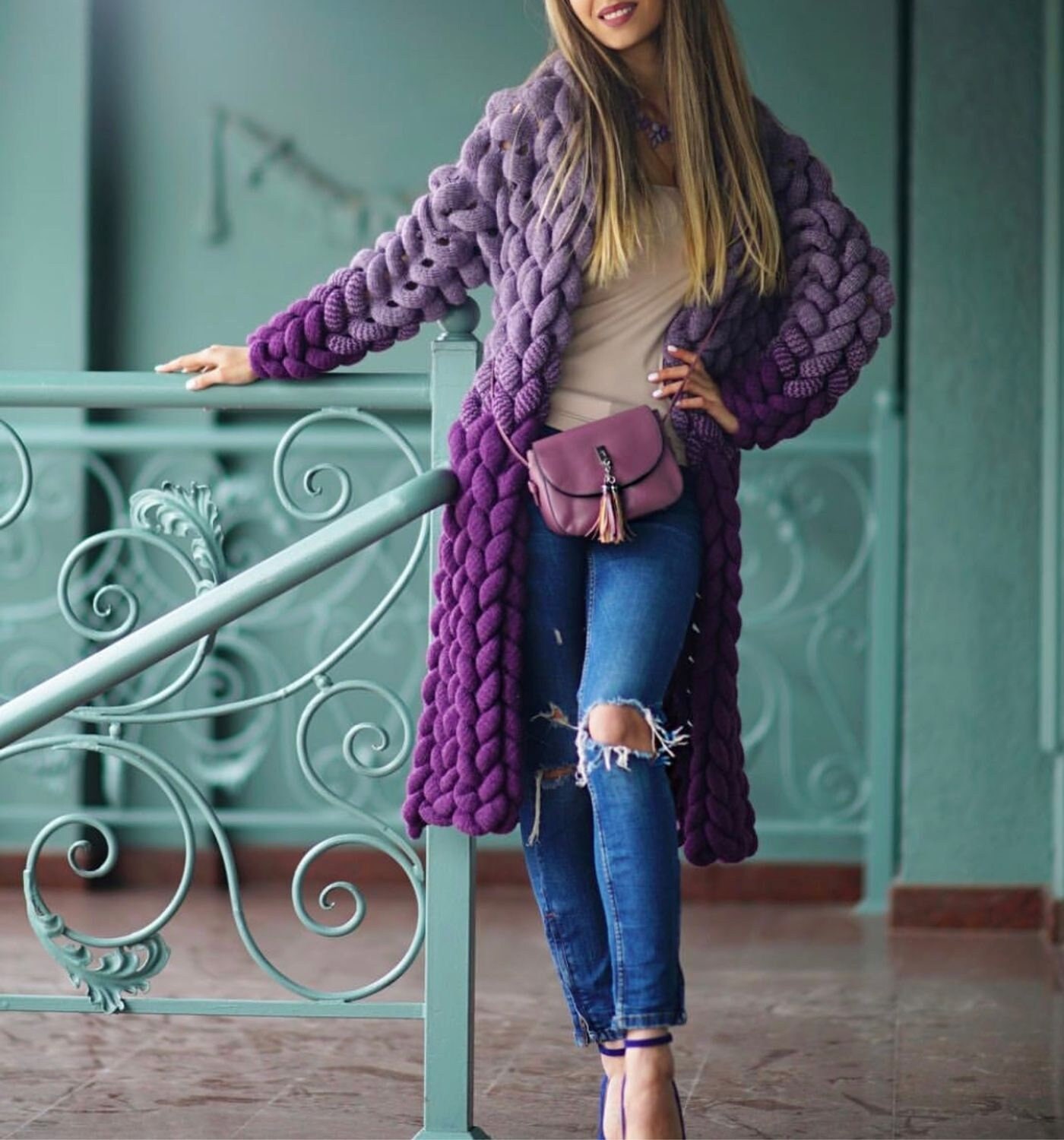 Chunky Knit Cardigan - Etsy